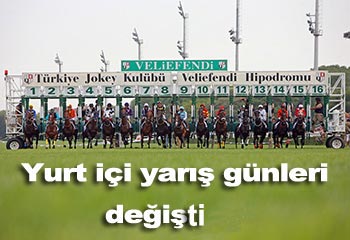 2017 yılında yurtiçi yarış günlerinde değişiklik 